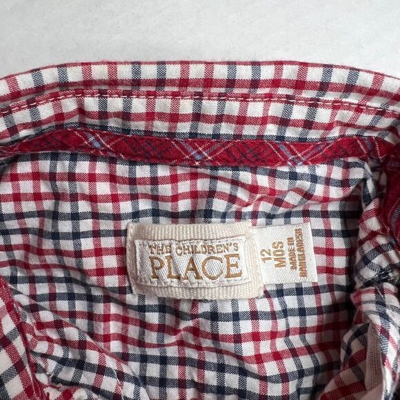 3/$15 or 5/$20 The Children’s Place classics 12 months checked button down - Picture 5 of 8